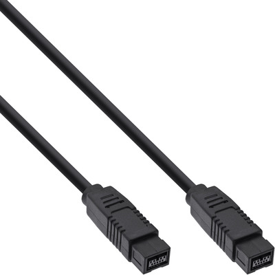 InLine® FireWire Kabel, IEEE1394 9pol Stecker / Stecker, schwarz, 3m (Produktbild 1)