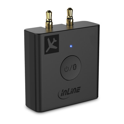 InLine® Flugzeug Bluetooth Audio Transmitter Sender, BT 5.0, aptX HD/LL, Flight Adapter mit Ladecase (Produktbild 1)