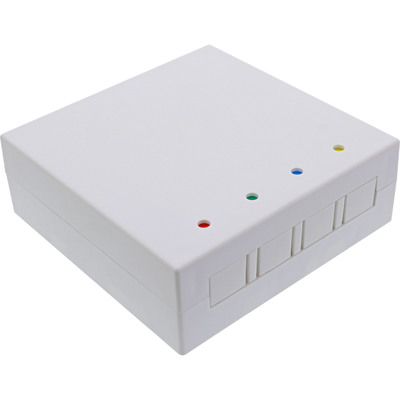 InLine® FTTH Leerbox für bis zu 4x LC Duplex / 4x SC Simplex, Aufputz 80mm weiß