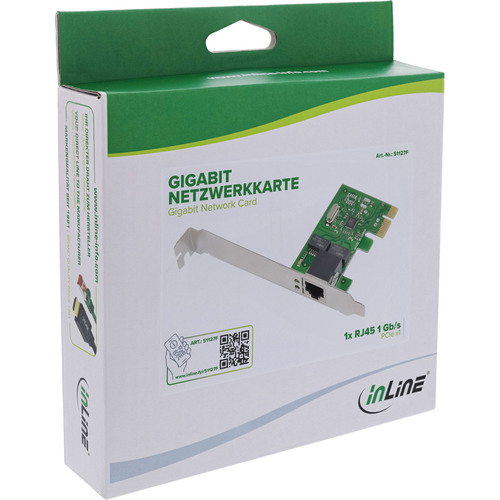 InLine® Gigabit Netzwerkkarte, 1x RJ45 1Gb/s, PCIe x1, inkl. Low-Profile