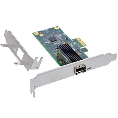 InLine® Gigabit Netzwerkkarte, 1x SFP, PCIe x1, inkl. low profile Slotblech (Produktbild 1)