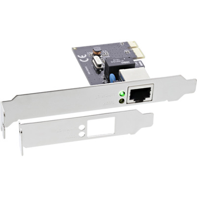 InLine Gigabit Netzwerkkarte, PCI Express 1Gb/s, PCIe x1, inkl. low profile Slotblech