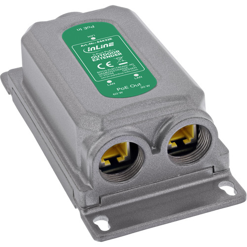 InLine® Gigabit PoE Extender, 90 W, 2 Port, IP67, IEEE 802.3bt