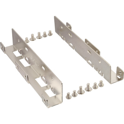 InLine® HDD/SSD Einbauschienen, 2x 6,35cm (2,5) zu 8,89cm (3,5), nur Rahmen und Schrauben (Produktbild 1)