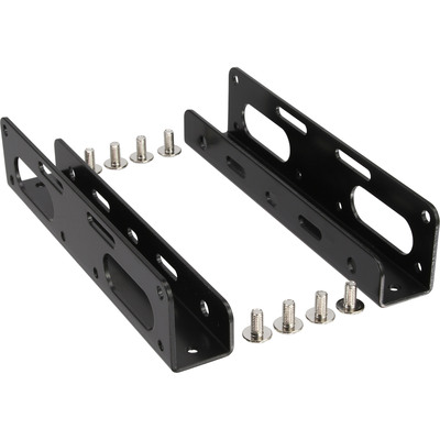 InLine HDD/SSD Einbauschienen, 6,35cm (2,5) zu 8,89cm (3,5), nur Rahmen und Schrauben, schwarz InLine HDD/SSD Einbauschienen, 6,35cm (2,5) zu 8,89cm (3,5), nur Rahmen und Schrauben, schwarz