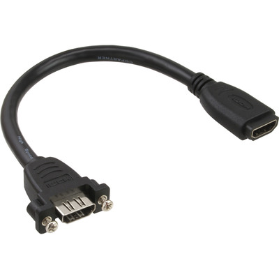 InLine HDMI 4K2K Adapterkabel zum Einbau, HDMI A Buchse/Buchse, 0,6m