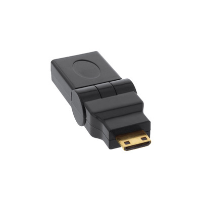 InLine HDMI Adapter, HDMI A Buchse auf Mini HDMI C Stecker, flexibel, 4K2K kompatibel, vergoldete Kontakte