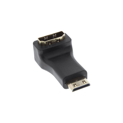 InLine® HDMI Adapter, HDMI A Buchse auf Mini HDMI C Stecker, gewinkelt, 4K2K (Produktbild 1)