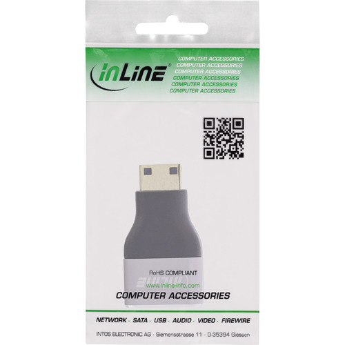 InLine® HDMI Adapter, HDMI A Buchse / Mini HDMI C Stecker, 8K UHD