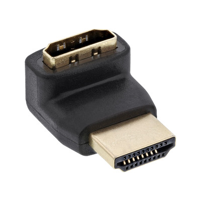 InLine® HDMI Adapter, Stecker / Buchse, gewinkelt oben, vergoldete Kontakte, 4K2K