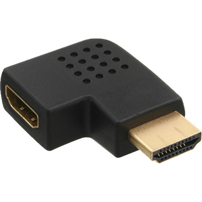 InLine® HDMI Adapter, Stecker / Buchse, seitlich links gewinkelt, vergoldete Kontakte, 4K2K kompatibel (Produktbild 1)