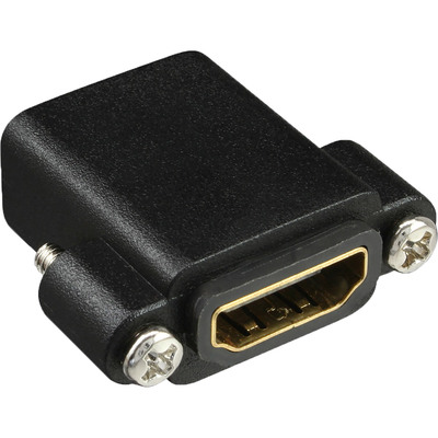 InLine HDMI Adapter zum Einbau mit Gewinde, HDMI A Buchse/Buchse, vergoldete Kontakte