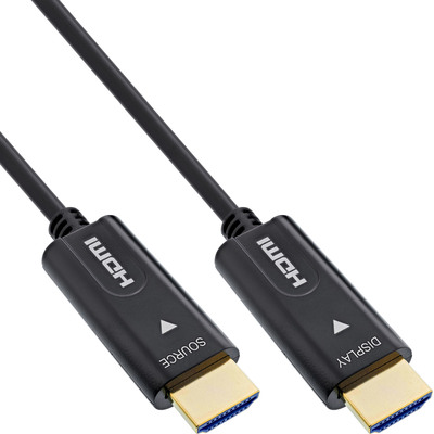 InLine® HDMI AOC Kabel, High Speed HDMI mit Ethernet 4K/60Hz Stecker/Stecker 10m (Produktbild 1)