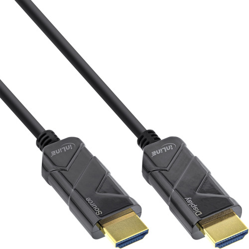 InLine® HDMI AOC Kabel, Ultra High Speed HDMI, 8K4K, schwarz, 80 m