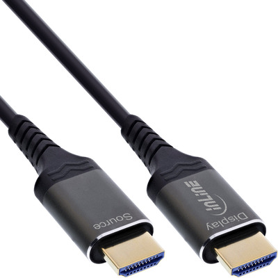 InLine® HDMI AOC Kabel, Ultra High Speed HDMI Kabel, 8K, Aluminium, 40m