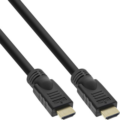 InLine® HDMI Kabel, HDMI-High Speed mit Ethernet, Premium, 4K2K, Stecker / Stecker, schwarz / gold, 10m (Produktbild 1)