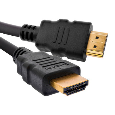 InLine® HDMI Kabel, HDMI-High Speed mit Ethernet, Stecker/Stecker, schwarz, 0,5m
