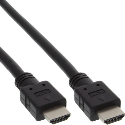 InLine® HDMI Kabel, HDMI-High Speed, Stecker / Stecker, schwarz, 0,3m