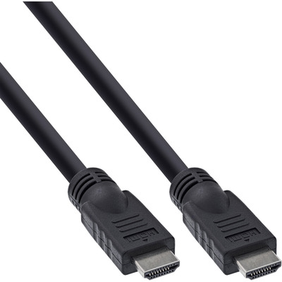 InLine® HDMI Kabel, HDMI-High Speed, Stecker / Stecker, schwarz, 15m