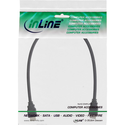 InLine® HDMI Kabel, HDMI-High Speed, Stecker / Stecker, schwarz, 1m