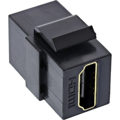 InLine HDMI Keystone Snap-In Einsatz 4K/60Hz, HDMI A Buchse/Buchse, schwarz