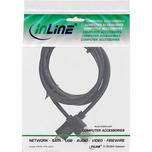 InLine® HDMI Superslim Kabel A an D, HS mit Eth., Premium, schwarz / gold, 0,3m