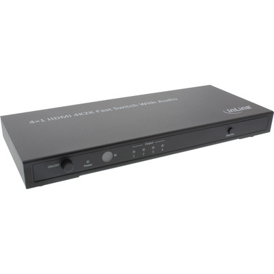 InLine HDMI Switch/Umschalter, 4-fach, 4Kx2K kompatibel mit Audio out