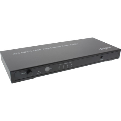 InLine® HDMI Switch/Umschalter, 4-fach, 4Kx2K kompatibel mit Audio out (Produktbild 1)