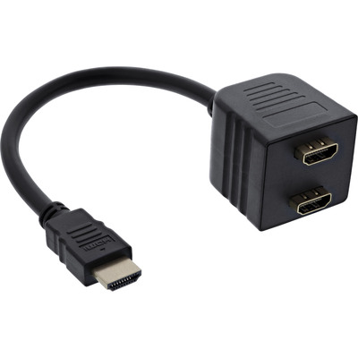 InLine HDMI Y Adapterkabel, 1x HDMI Stecker auf 2x HDMI Buchse