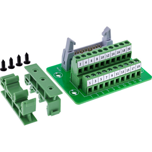 InLine® IDC 20 Buchse an Terminalblock, 10pol, auf Platine
