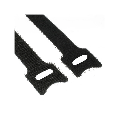 InLine® Kabelbinder 12x125mm, Klett-Verschluss, 10er, schwarz (Produktbild 1)