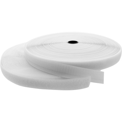 InLine® Kabelbinder, Klettverschlussband 2-teilig, 25mm, weiß, 25m (Produktbild 1)