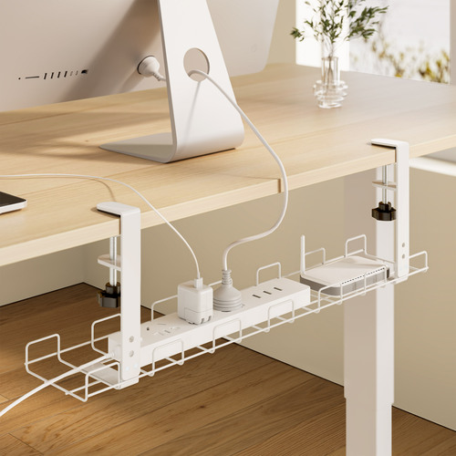 InLine® Kabelführungs-Gitter 60cm für Tischmontage mit Schraubklemmen, schwarz