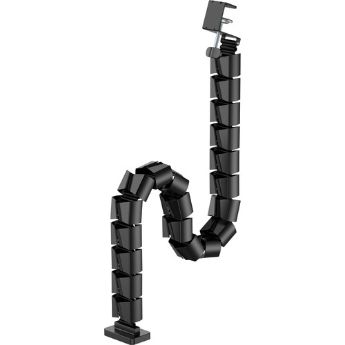 InLine® Kabelkanal flexibel, höhenverstellbare Tische mit Tischklemme, schwarz