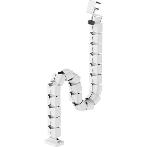 InLine® Kabelkanal flexibel, höhenverstellbare Tische mit Tischklemme, weiß