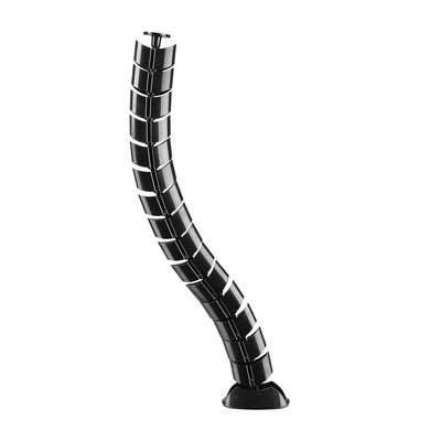 InLine® Kabelkanal flexibel, vertikal für Tische, 2 Kammern, 0,80m, schwarz (Produktbild 1)