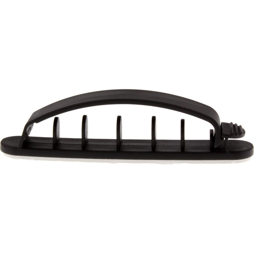 InLine® Kabelmanager mit Klebesockel, 10er Pack, schwarz, 8,5 cm