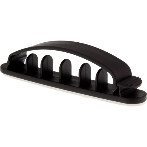 InLine® Kabelmanager mit Klebesockel, 10er Pack, schwarz, 8,5 cm