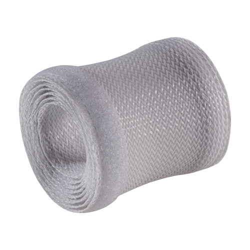 InLine® Kabelschlauch, Geflechtschlauch mit Klettverschluss, 1 m, 40 mm, weiß
