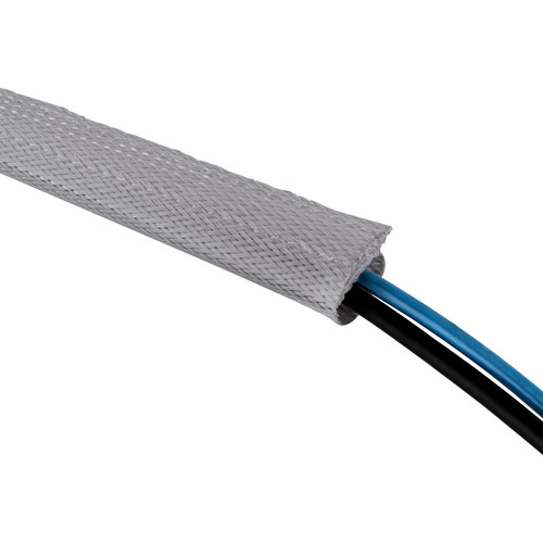 InLine® Kabelschlauch, Geflechtschlauch mit Klettverschluss, 1 m, 40 mm, weiß