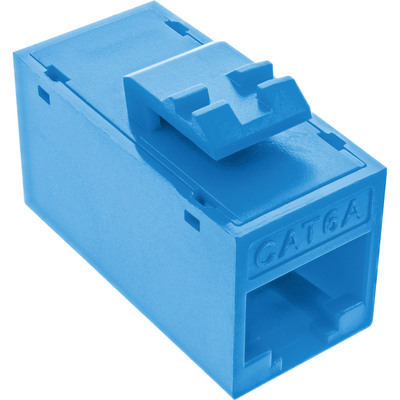 InLine® Keystone RJ45 Buchse/Buchse, ungeschirmt, Cat.6A, 8er Pack, blau (Produktbild 1)