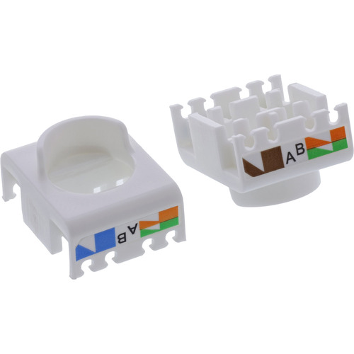 InLine® Keystone RJ45 Buchse, geschirmt, Cat.6A, blau 8er Pack