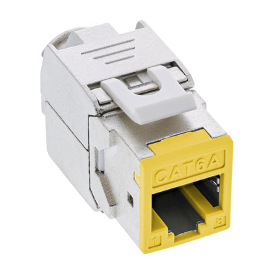 InLine® Keystone RJ45 Buchse, geschirmt, Cat.6A, gelb 8er Pack (Produktbild 1)