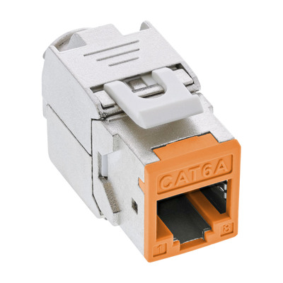 InLine® Keystone RJ45 Buchse, geschirmt, Cat.6A, orange 8er Pack (Produktbild 1)