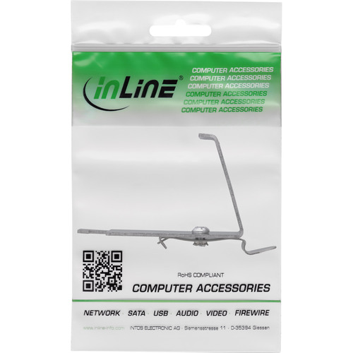 InLine® Keystone SNAP-In Metall-Modulhalter, 1-fach für Hutschiene, mit Lasche