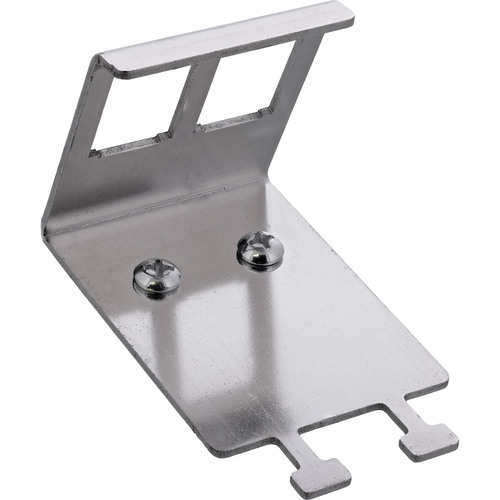 InLine® Keystone SNAP-In Metall-Modulhalter, 2-fach für Hutschiene, mit Lasche