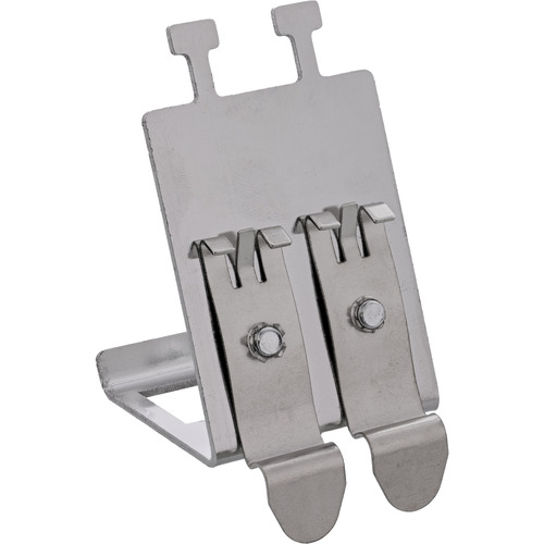 InLine® Keystone SNAP-In Metall-Modulhalter, 2-fach für Hutschiene, mit Lasche