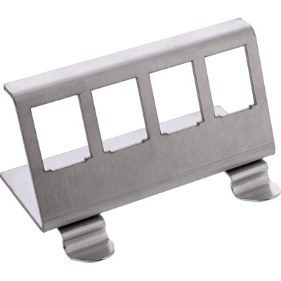 InLine® Keystone SNAP-In Metall-Modulhalter, 4-fach für Hutschiene