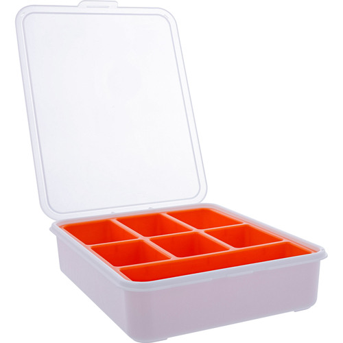 InLine® Kleinteilebox, 7 Fächer, Abmessungen: 180x140x40mm, orange
