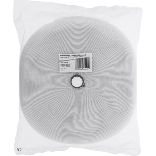 InLine® Klettband, 2-teilig, weiß, 25 m